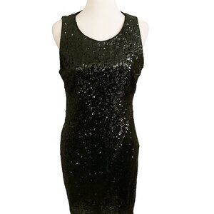Holiday Hunter Green Sequins Dress